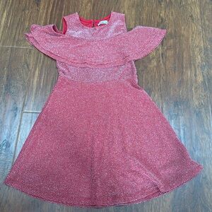 Epic Threads Big Girls Cold Shoulder Dress Tango Red